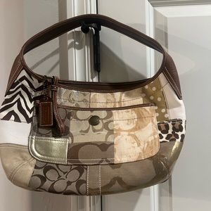 COACH multi print shoulder bag